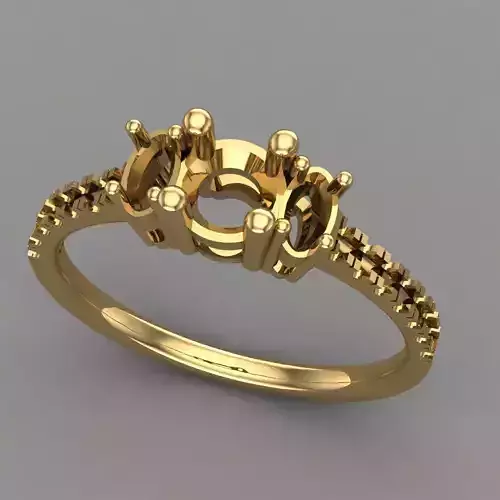Wedding Engagement Women Ring 3D print model 3D print mode