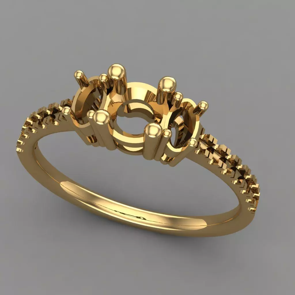 Wedding Engagement Women Ring 3D print model 3D print mode 3D print model_0