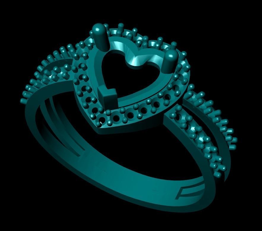 Wedding Engagement Women Ring 3D print model 3D print mode 3D print model_2