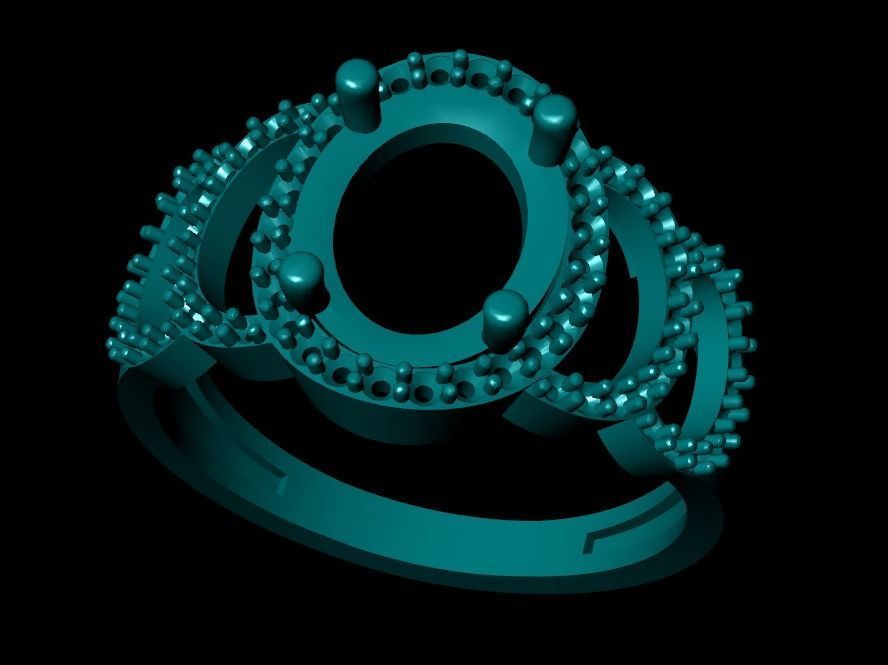 Wedding Engagement Women Ring 3D print model 3D print mode 3D print model_2