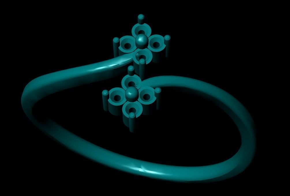 Wedding Engagement Women Ring 3D print model 3D print mode 3D print model_2