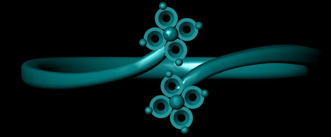 Wedding Engagement Women Ring 3D print model 3D print mode 3D print model_1