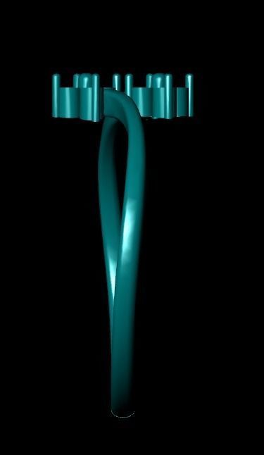 Wedding Engagement Women Ring 3D print model 3D print mode 3D print model_4