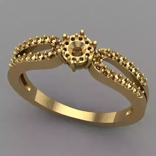 Wedding Engagement Women Ring 3D print model 3D print mode