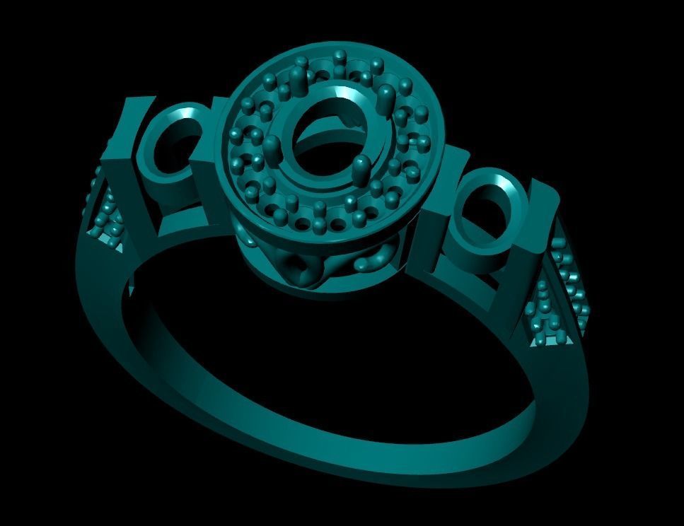 Wedding Engagement Women Ring 3D print model 3D print mode 3D print model_2