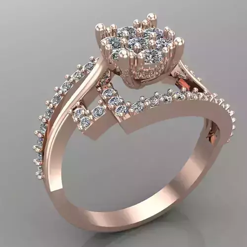 Wedding Engagement Women Ring 3D print model 3D print mode