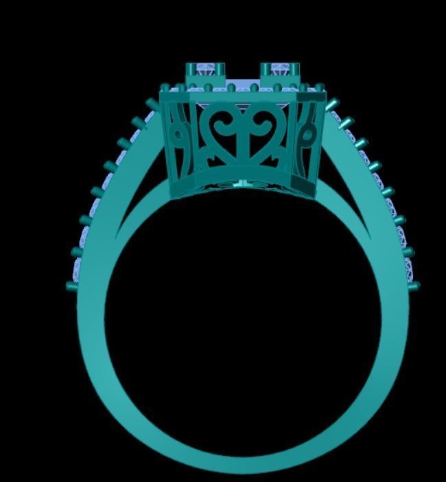 Wedding Engagement Women Ring 3D print model 3D print mode 3D print model_3