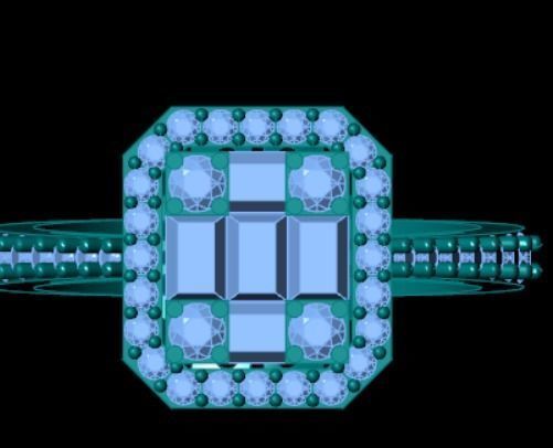 Wedding Engagement Women Ring 3D print model 3D print mode 3D print model_2