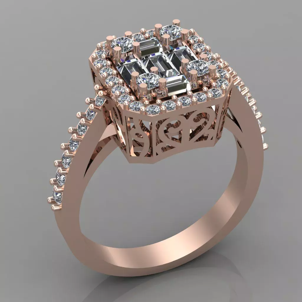Wedding Engagement Women Ring 3D print model 3D print mode 3D print model_0