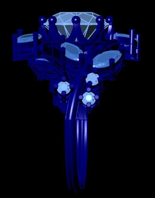 Wedding Engagement Women Ring 3D print model 3D print mode 3D print model_4