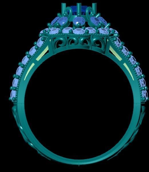 Wedding Engagement Women Ring 3D print model 3D print mode 3D print model_3