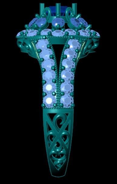 Wedding Engagement Women Ring 3D print model 3D print mode 3D print model_4