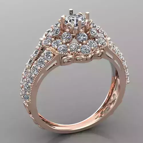 Wedding Engagement Women Ring 3D print model 3D print mode