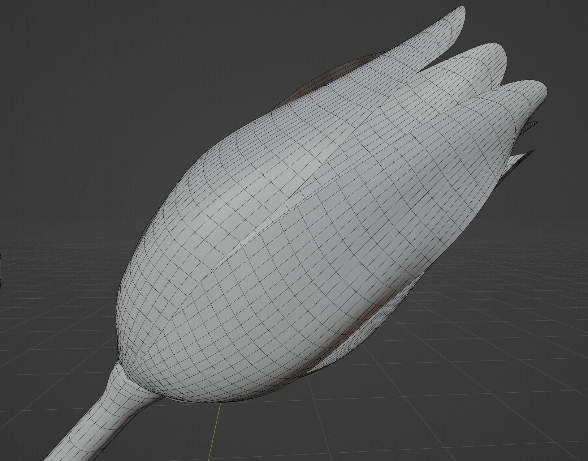 Tulips vase Low-poly 3D model_5