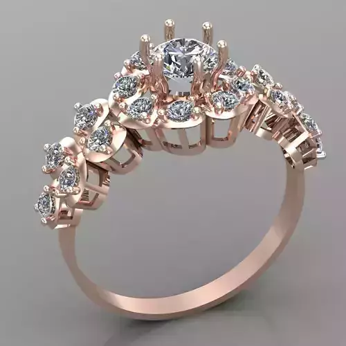 Wedding Engagement Women Ring 3D print model 3D print mode 3D print model