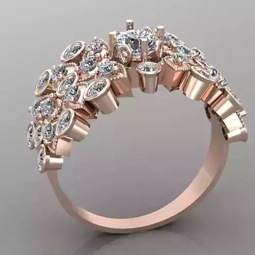 Wedding Engagement Women Ring 3D print model 3D print mode