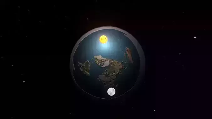 Flat Earth 3D model 3D model