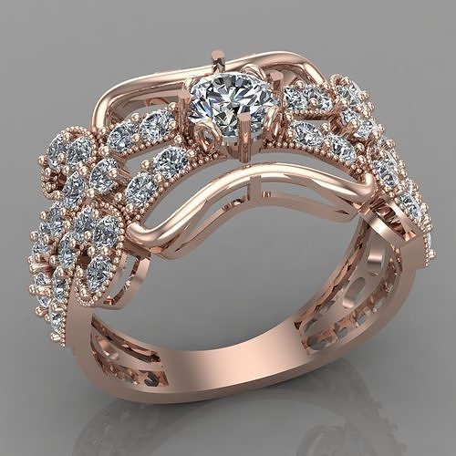 Wedding Engagement Women Ring 3D print model 3D print mode 3D print model