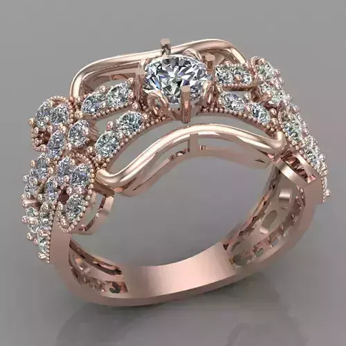 Wedding Engagement Women Ring 3D print model 3D print mode