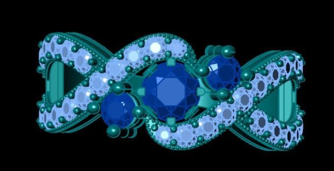 Wedding Engagement Women Ring 3D print model 3D print mode 3D print model_4