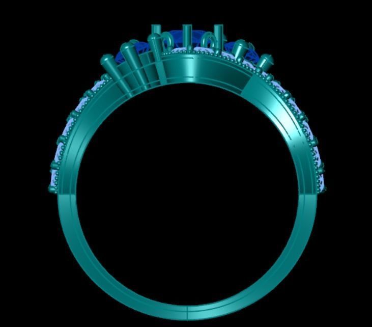 Wedding Engagement Women Ring 3D print model 3D print mode 3D print model_3