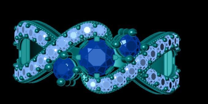 Wedding Engagement Women Ring 3D print model 3D print mode 3D print model_2