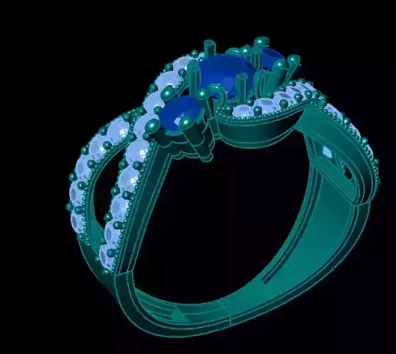 Wedding Engagement Women Ring 3D print model 3D print mode