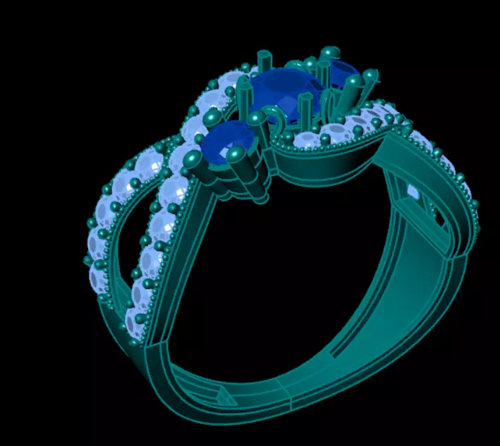 Wedding Engagement Women Ring 3D print model 3D print mode 3D print model_0