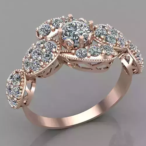 Wedding Engagement Women Ring 3D print model 3D print mode