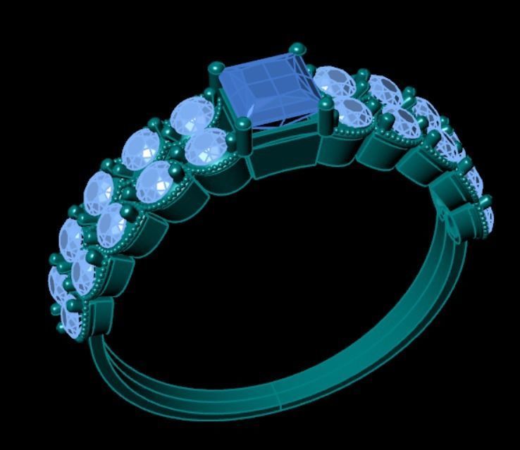 Wedding Engagement Women Ring 3D print model 3D print mode 3D print model_1