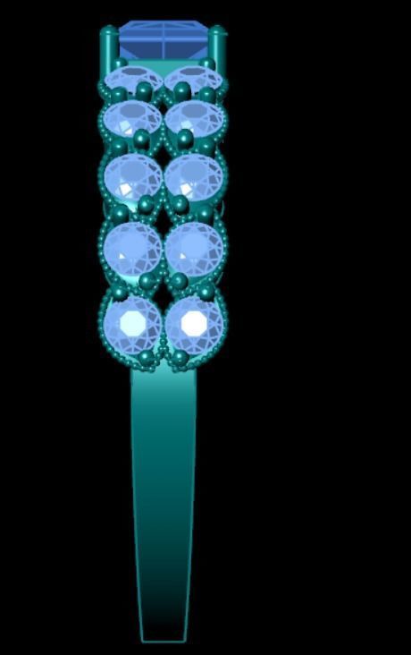 Wedding Engagement Women Ring 3D print model 3D print mode 3D print model_4