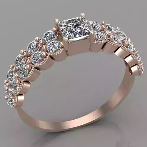 Wedding Engagement Women Ring 3D print model 3D print mode