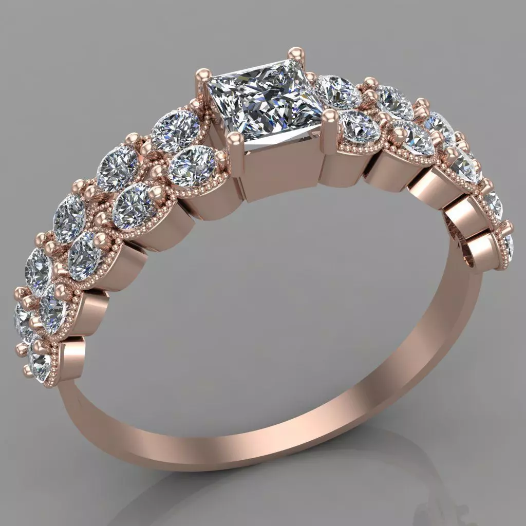 Wedding Engagement Women Ring 3D print model 3D print mode 3D print model_0