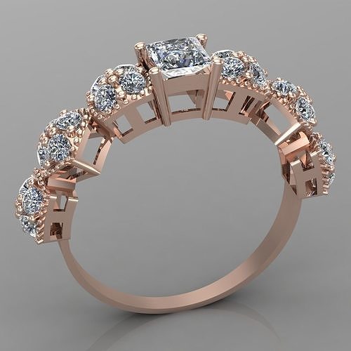 Wedding Engagement Women Ring 3D print model 3D print mode 3D print model