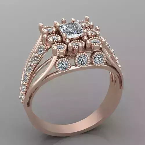 Wedding Engagement Women Ring 3D print model 3D print mode 3D print model
