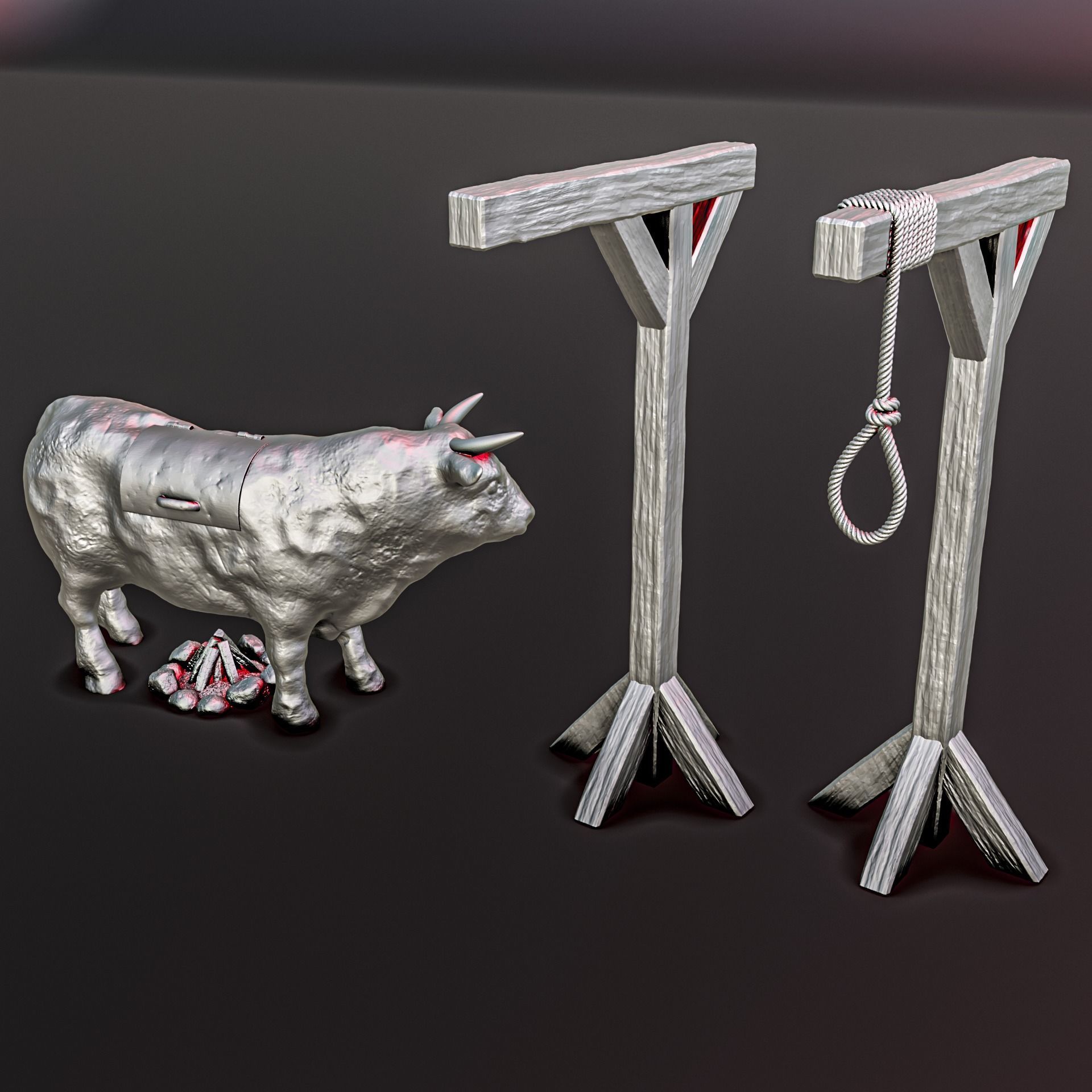 MEDIEVAL TORTURE DIORAMA PACK 3D print model_10