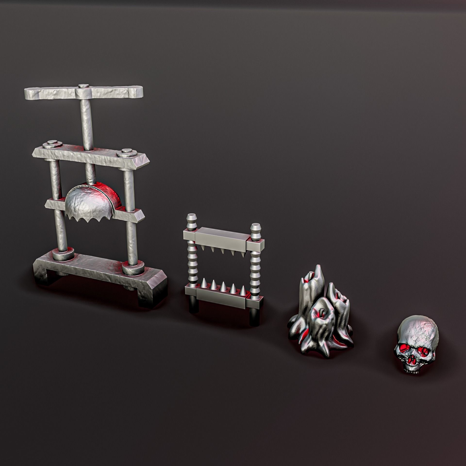 MEDIEVAL TORTURE DIORAMA PACK 3D print model_8