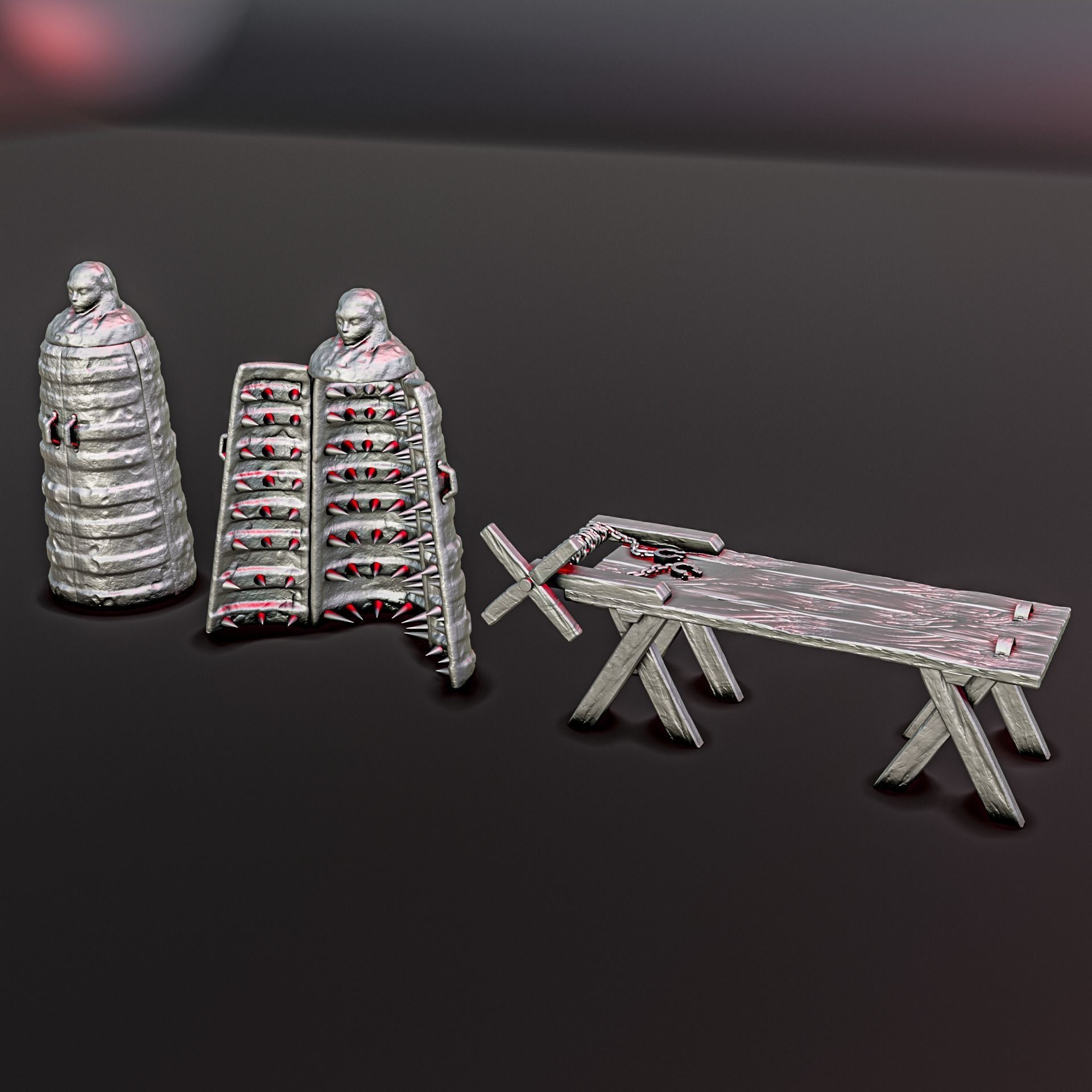 MEDIEVAL TORTURE DIORAMA PACK 3D print model_4