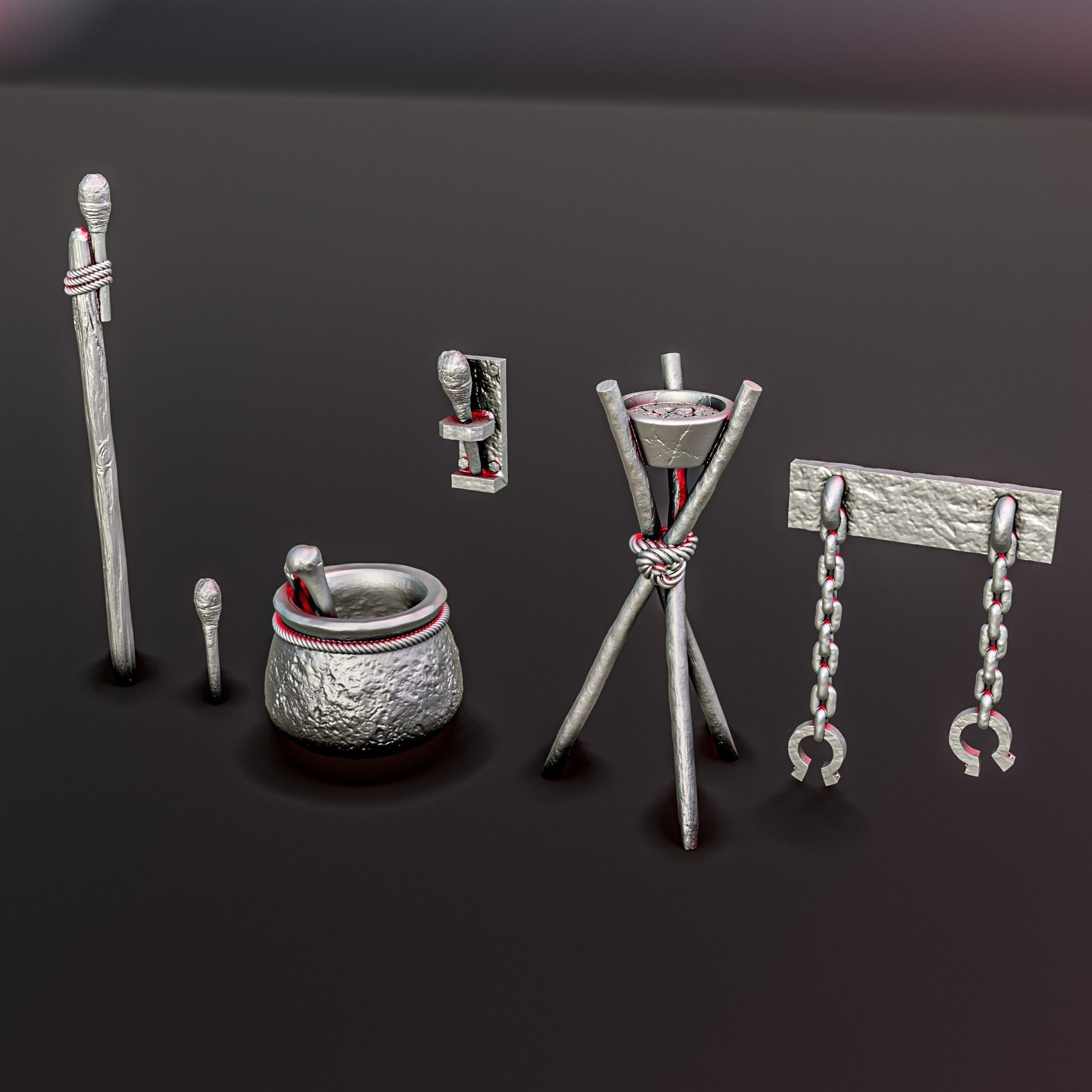 MEDIEVAL TORTURE DIORAMA PACK 3D print model_5