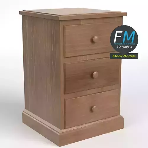 3 drawer bedside