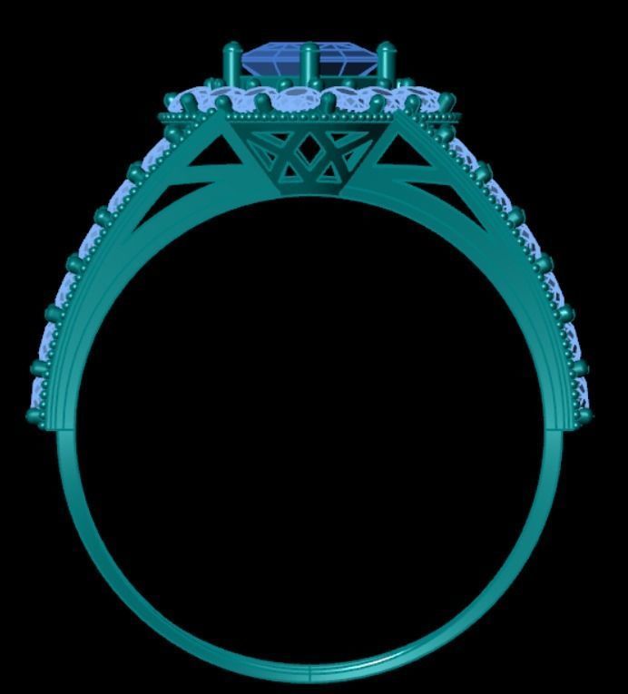 Wedding Engagement Women Ring 3D print model 3D print mode 3D print model_4