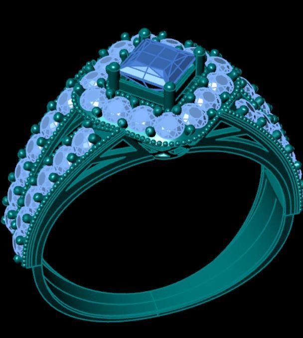 Wedding Engagement Women Ring 3D print model 3D print mode 3D print model_1