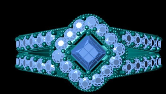 Wedding Engagement Women Ring 3D print model 3D print mode 3D print model_2