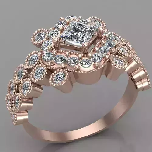 Wedding Engagement Women Ring 3D print model 3D print mode