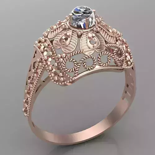 Wedding Engagement Women Ring 3D print model 3D print mode