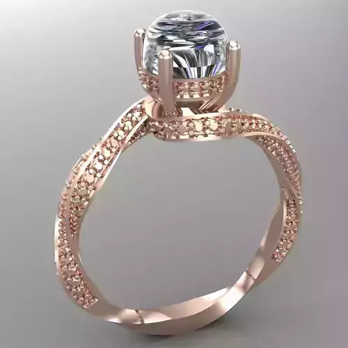 Wedding Engagement Women Ring 3D print model 3D print mode
