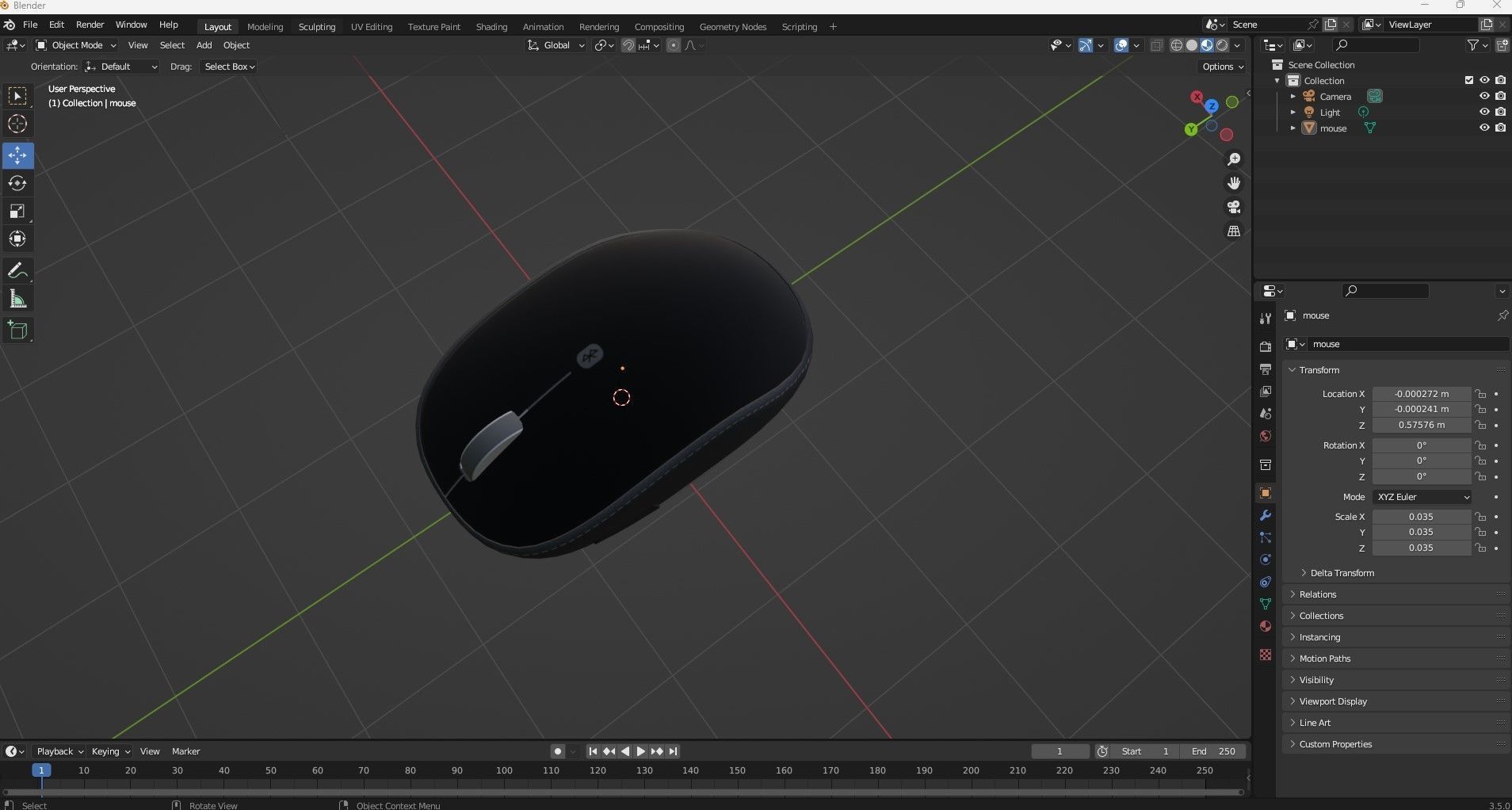 Bluetooth Mouse Low-poly 3D model_20