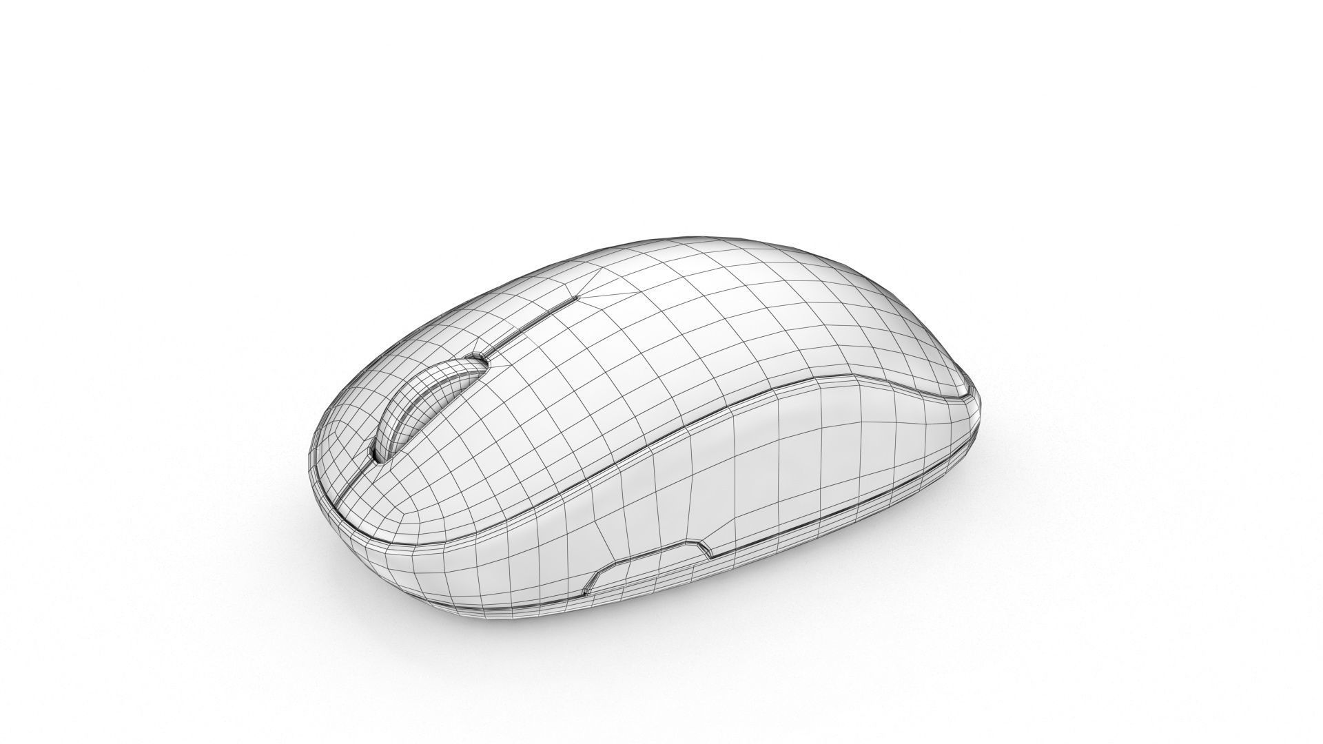Bluetooth Mouse Low-poly 3D model_15