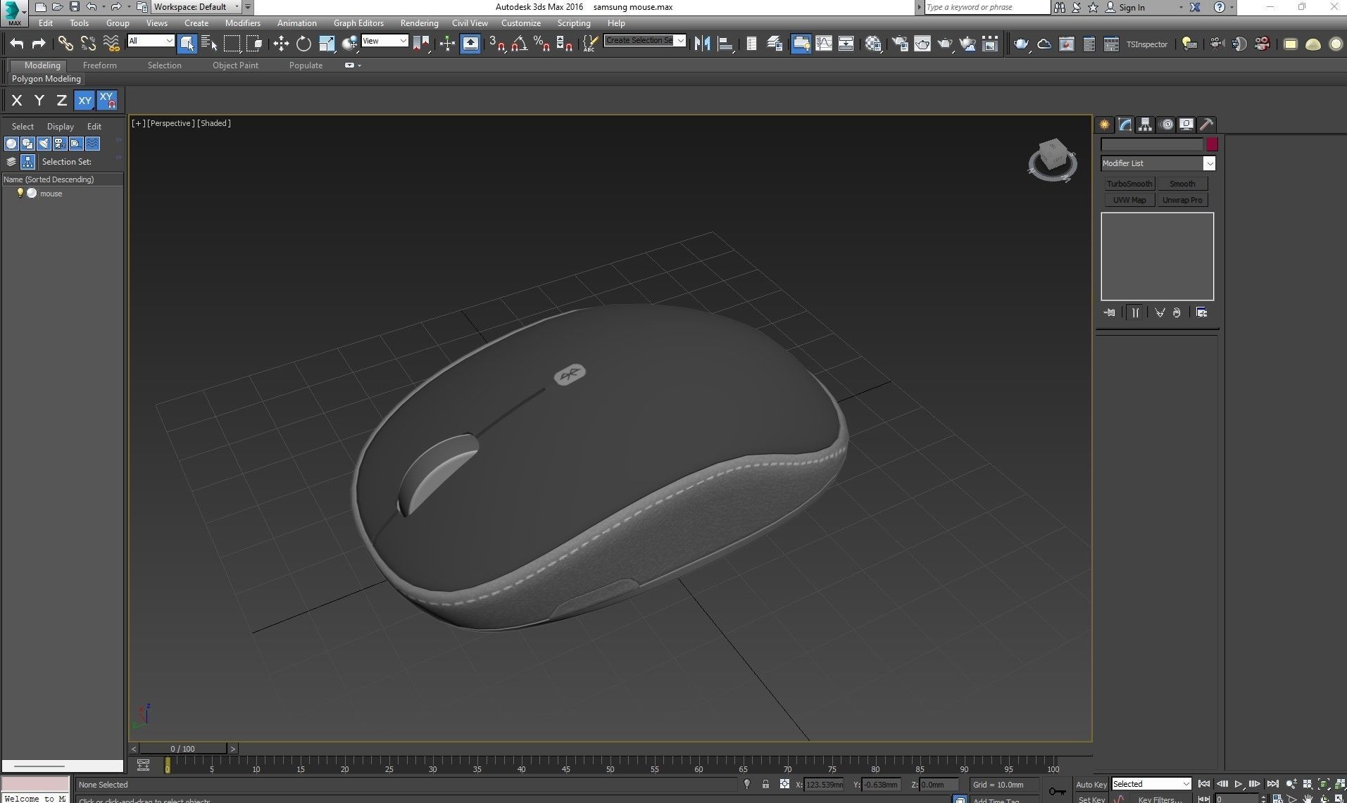Bluetooth Mouse Low-poly 3D model_22