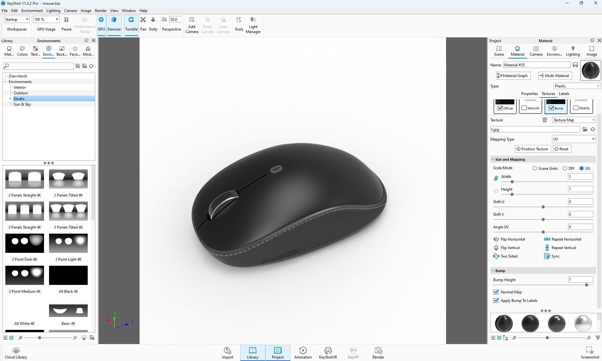 Bluetooth Mouse Low-poly 3D model_21